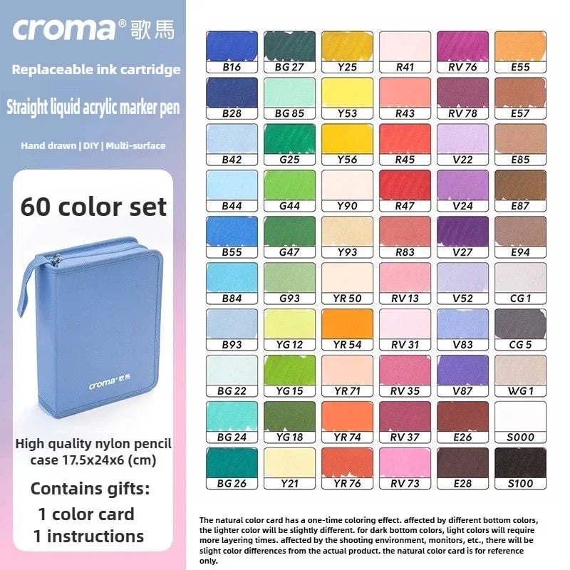Croma 160/1 Colors Refillable Direct Liquid Acrylic Marker