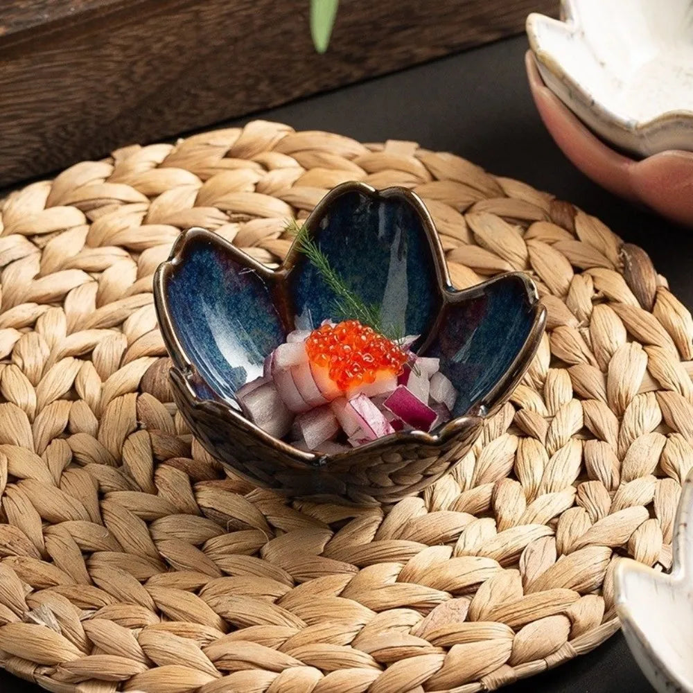 Desktop Organizer Retro Ceramic Dipping Dish Exquisite Cute