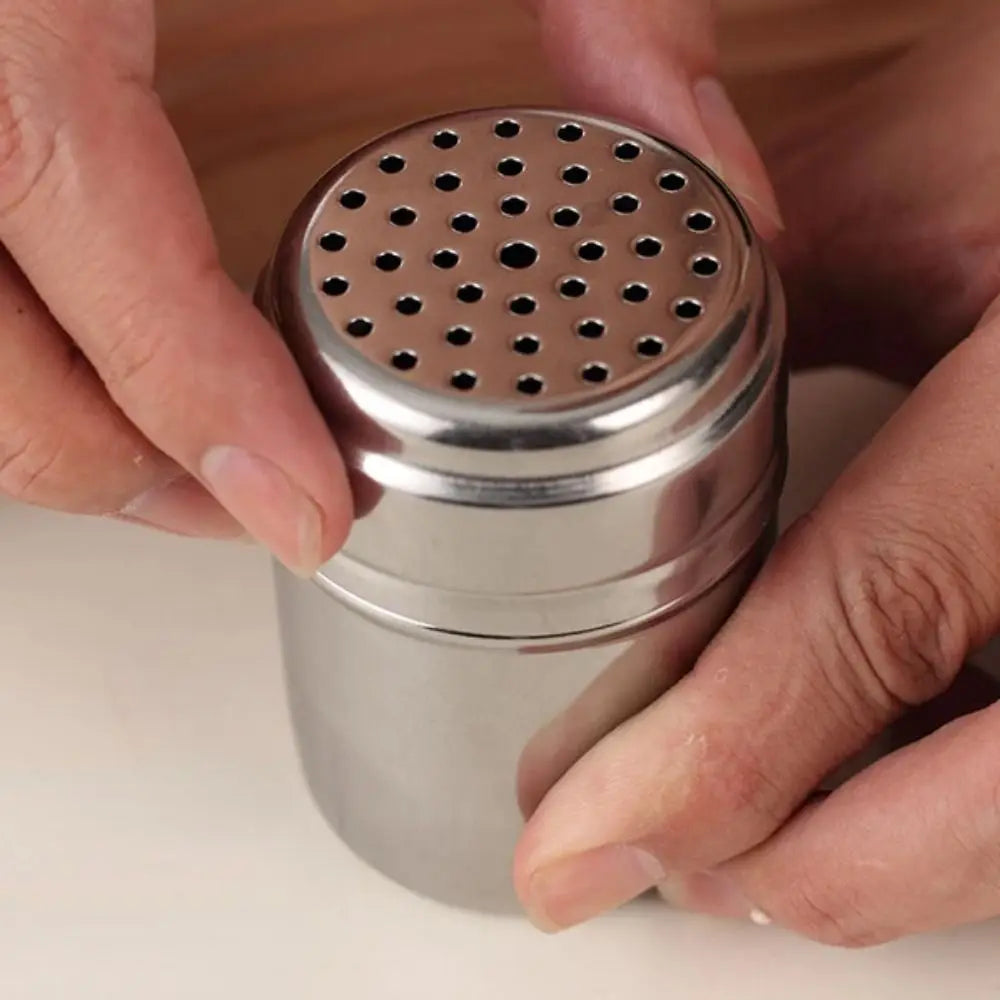Stainless Steel Salt Sugar Bottle Rotating Cover Seasoning