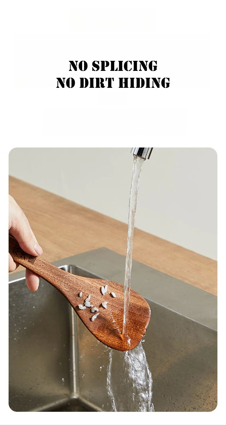 Cooker King 3-In-1 Cooking Ebony Spatula Spoon Family