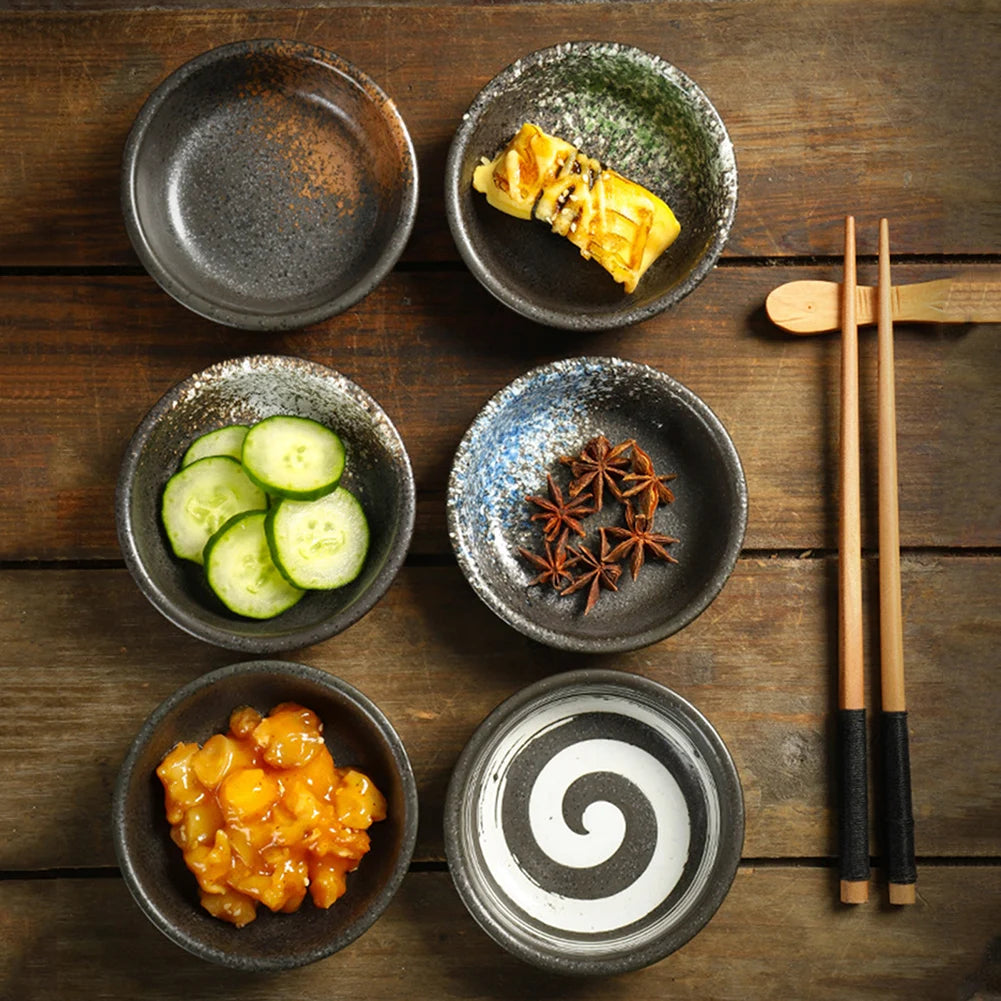 Japanese Ceramic Dipping Bowls Small Round Soy Sauce