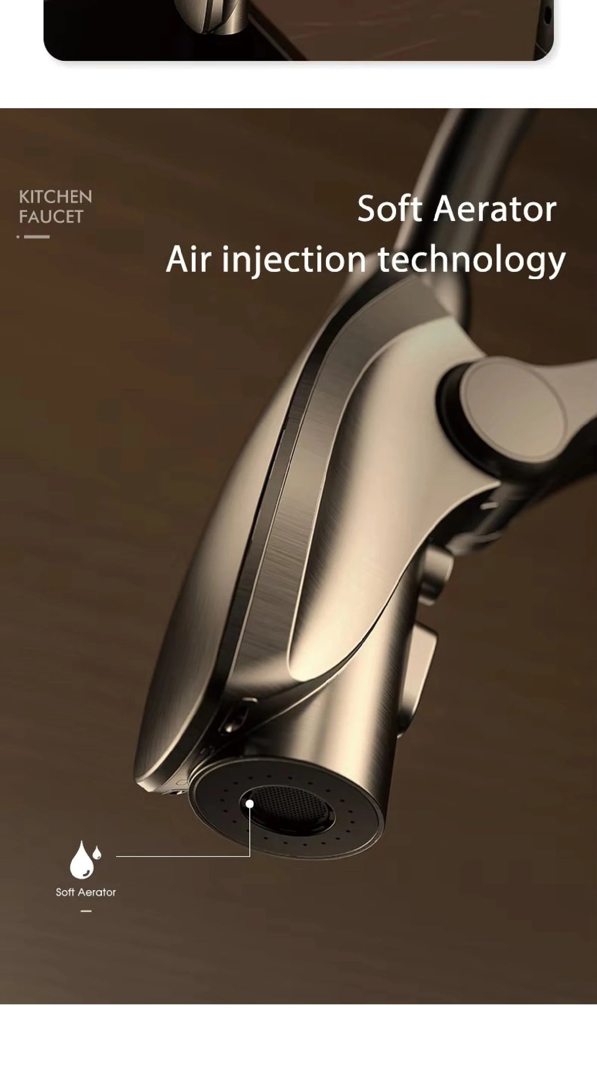 Aitana Gun Grey Luxury Brass Led Display Faucet