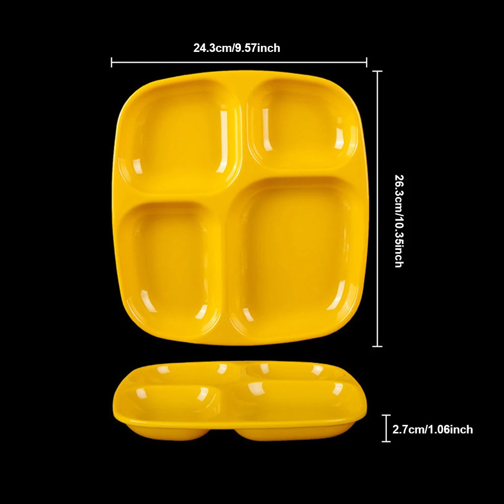 Divided Dish Diet Thickened Divided Dinner Tray Four-Grid