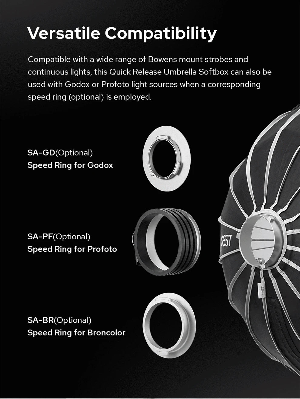 Godox S65t S85t S120t Umbrella Style Quick Installation