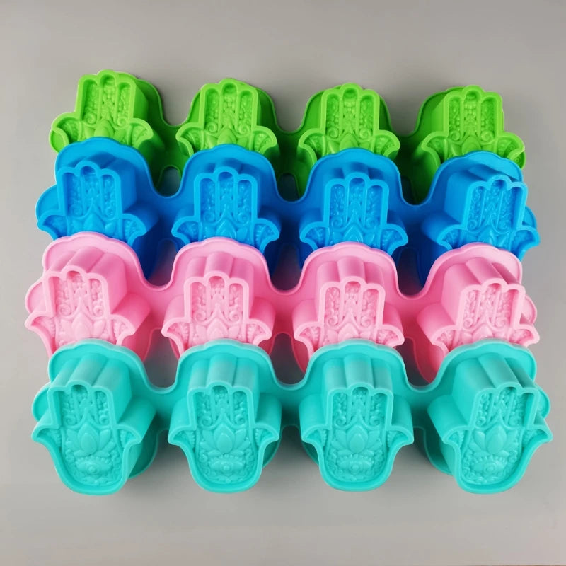 Lotus Hamsa Hand Epoxy Resin Silicone Mold Hand