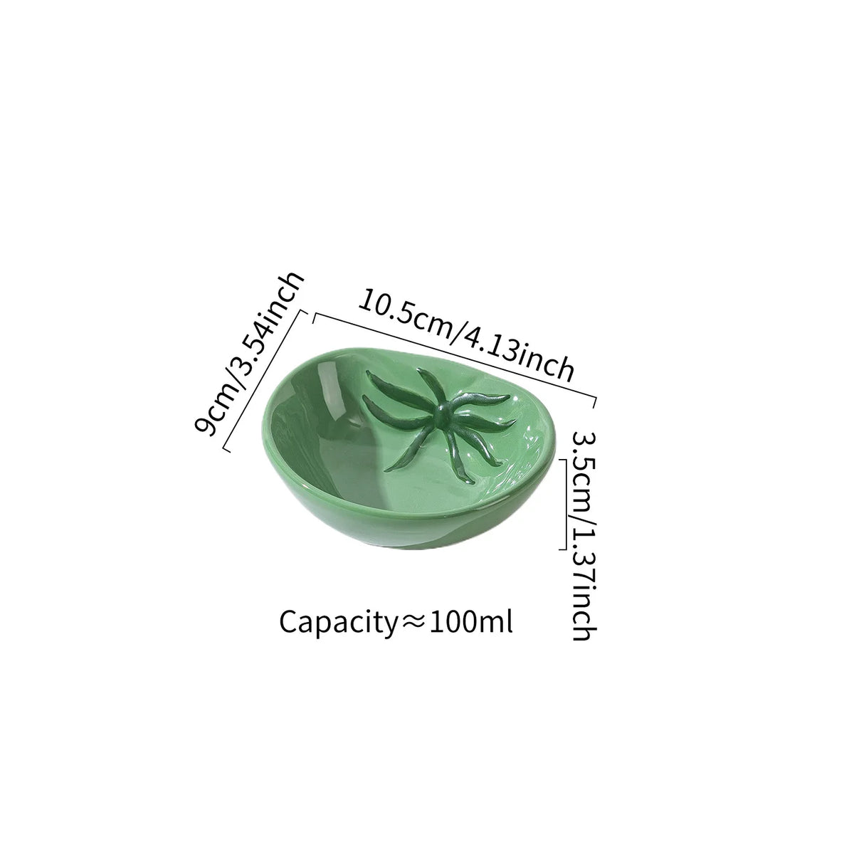 Sauce Dish Vegetable Shaped Ceramic Dipping Bowl Mini