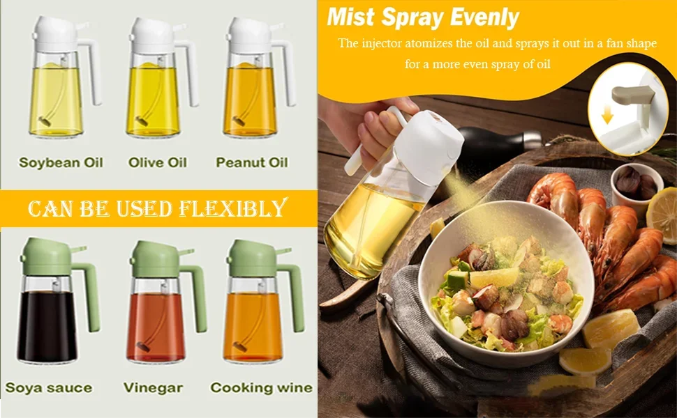 2pcs Oil Spray Dispenser Sprayer Pourer Oil Empty