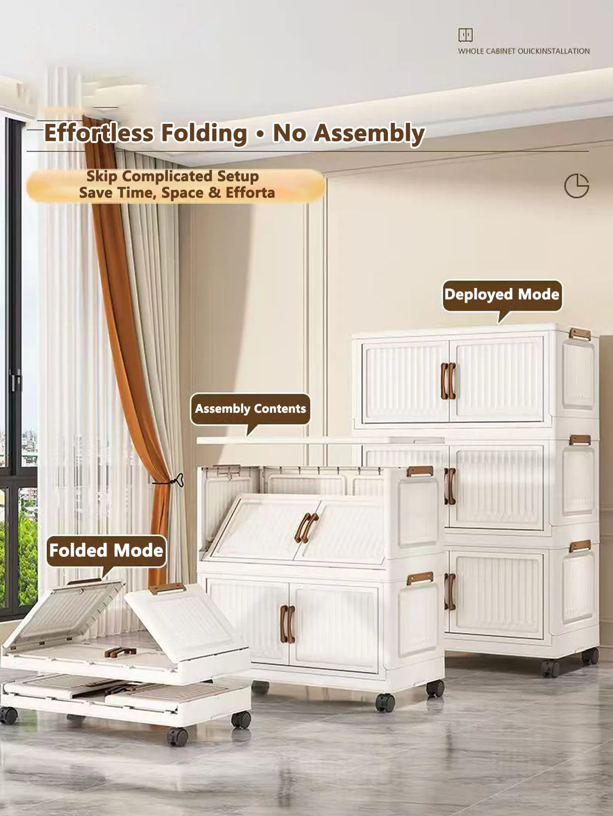 Multi Specification Storage Cabinet Folding Cabinet Clothes Snack
