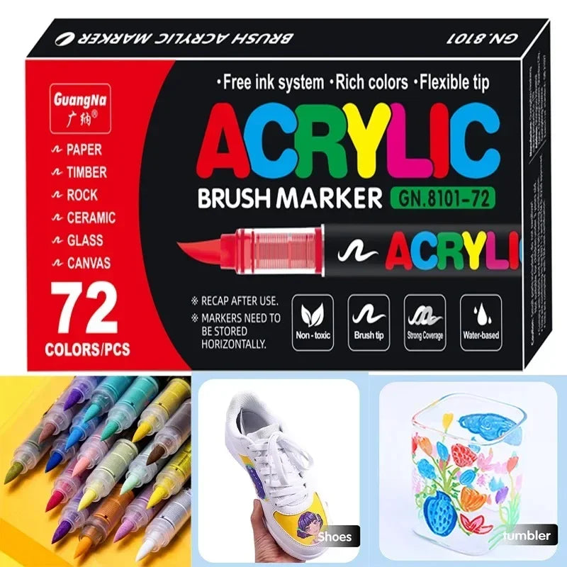 Guangna 12-120/240-360 Colors Acrylic Paint Pen Markers Acrylic