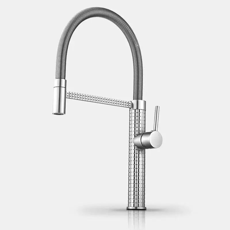 Faucet Steel Drill Universal 360 Rotate Pull-Out Faucet