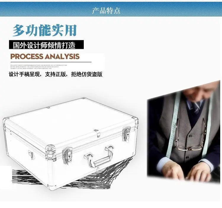 Toolbox Large Display Box Instrument Equipment Case Aviation