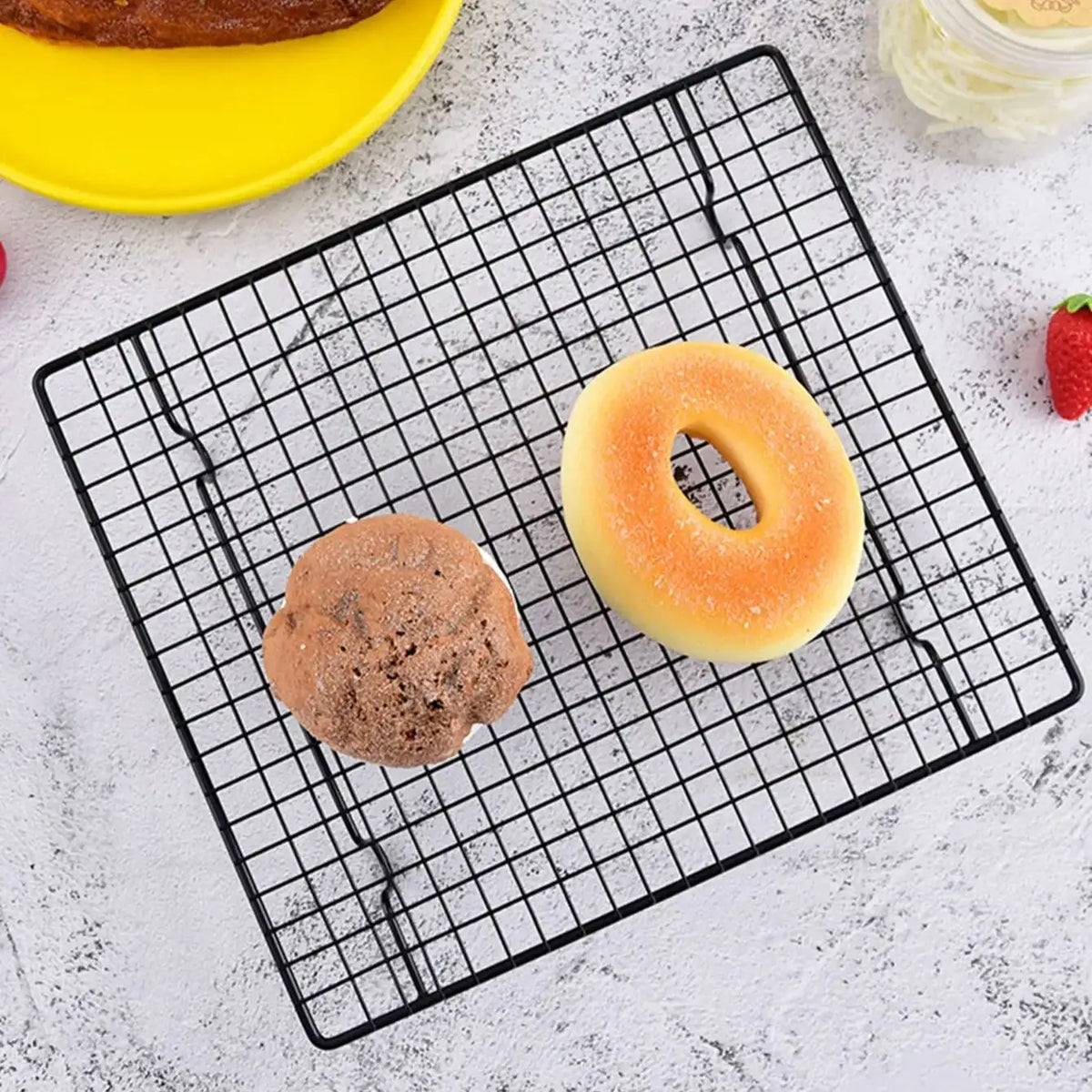 1pc-High Carbon Steel Nonstick Cake Cooling Rack Cooling