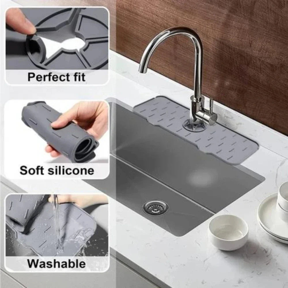 Silicone Mat Gourmet Faucet Accessory Appliance Sponge Rack