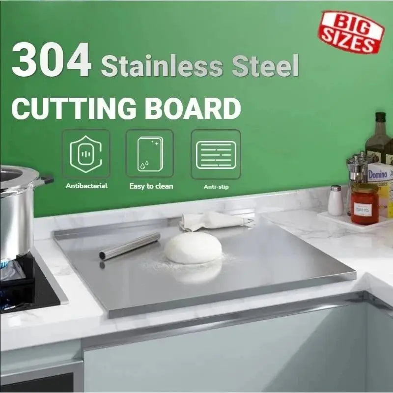 Large 304 Stainless Steel Dough Kneading Rolling Board
