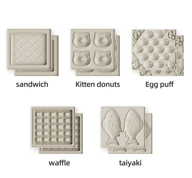 600w Electric Sandwich Maker Waffle Maker Multi-Baker Breakfast