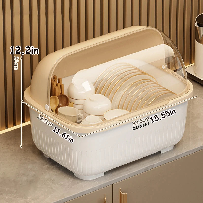 Dish Rack Protective Cover - Space-Saving Dust-Proof Storage
