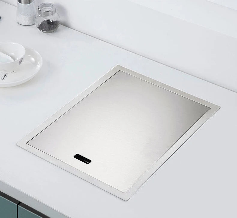 Nano Hidden Bar Sink Black Folding Faucet Silvery