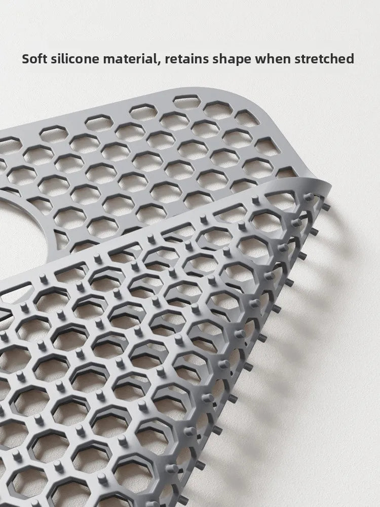 Sink Silicone Mat Anti-Scratch Honeycomb Pad Dishwashing Basin