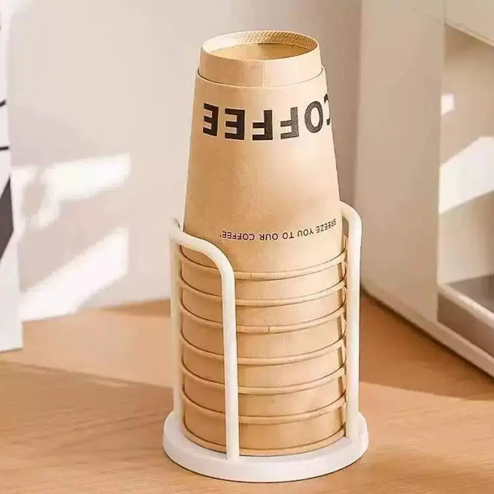 Disposable Cup Holder Desktop Paper Cup Dispenser Storage