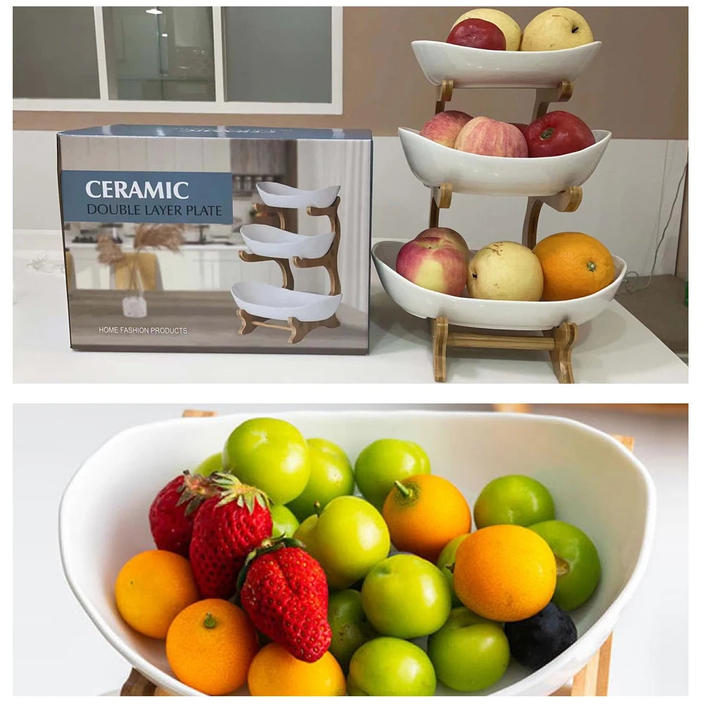 Layer Fruit Plate Living Room Plastic Snack Dish