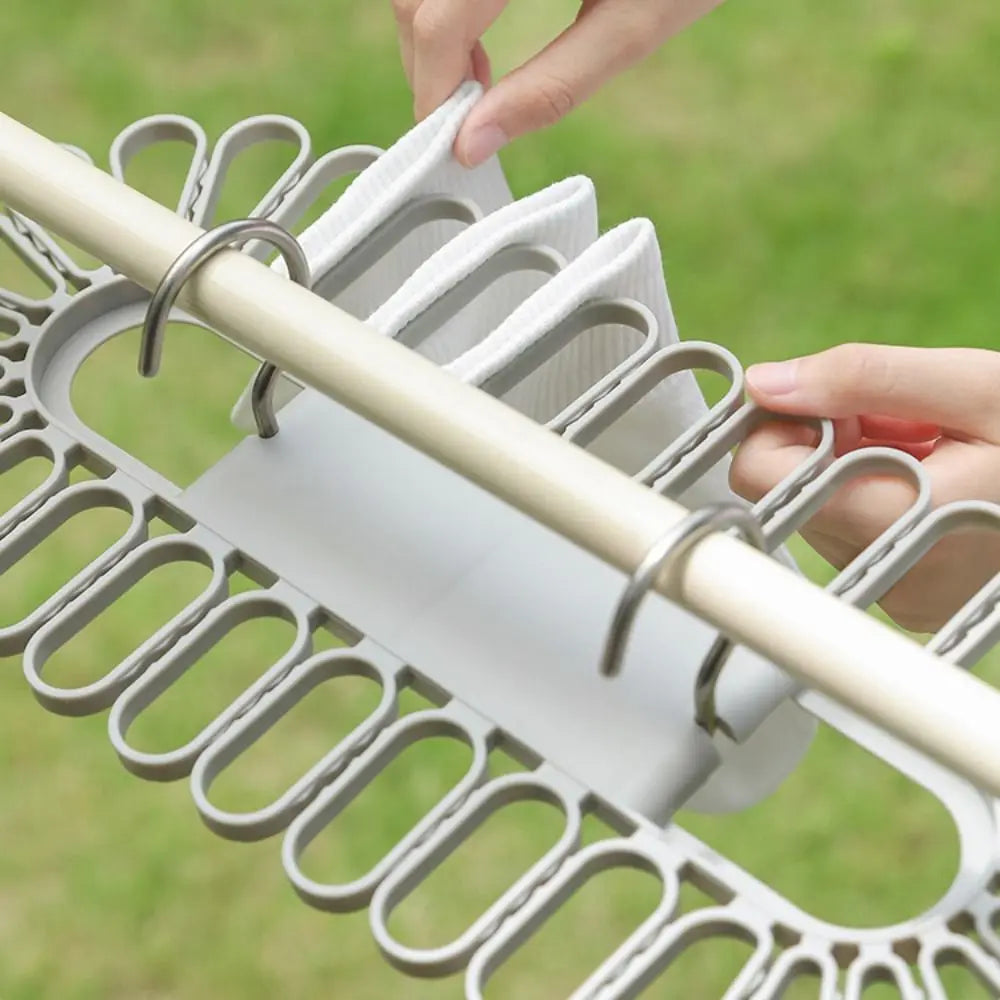 Folding Socks Drying Rack Space Saving 32 Clips