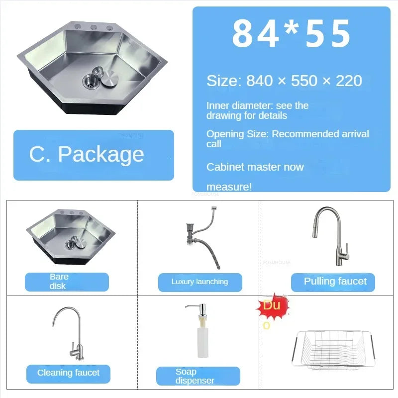 Diamond Shaped Sinks Stainless Steel Creative Corner Dish