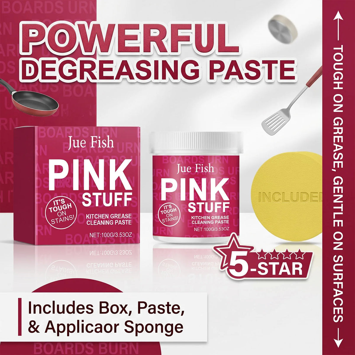 Heavy Duty Cleaner Paste Degreaser Grease Stain Remover