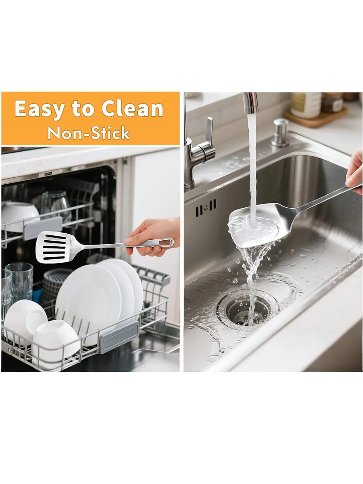 Stainless Steel Spatulas Metal Spatula Solid & Slotted
