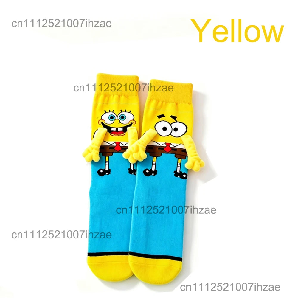 3d Yellow Sponge Series Socks Interactive Small Hands