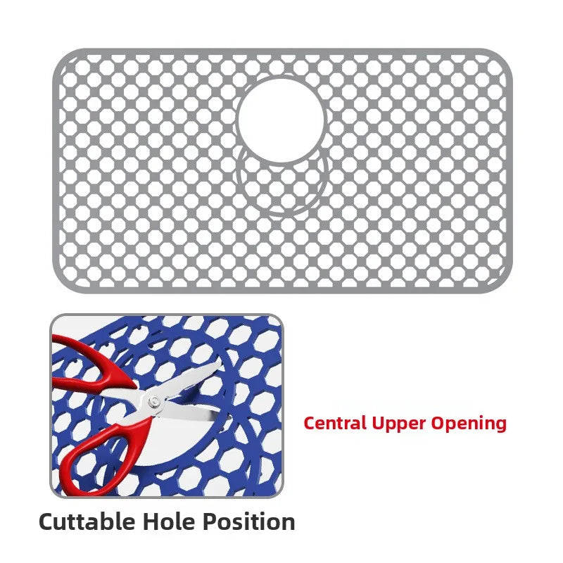 Sink Silicone Mat Anti-Scratch Honeycomb Pad Dishwashing Basin