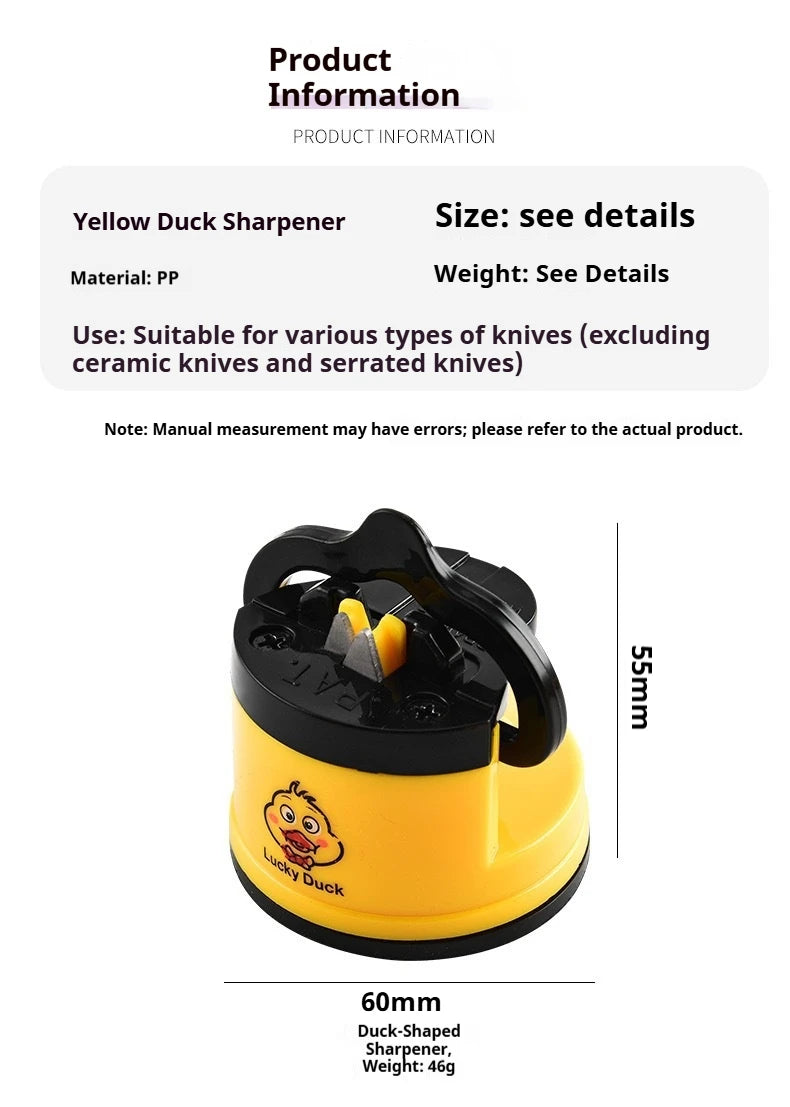 Mini Suction Cup Duck Sharpeners Creative Knife Sharpener