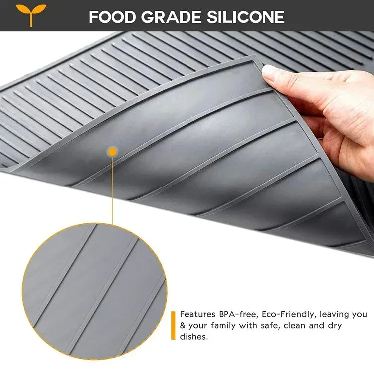 1pc Silicone Drain Pad Drying Mat Pots Dish