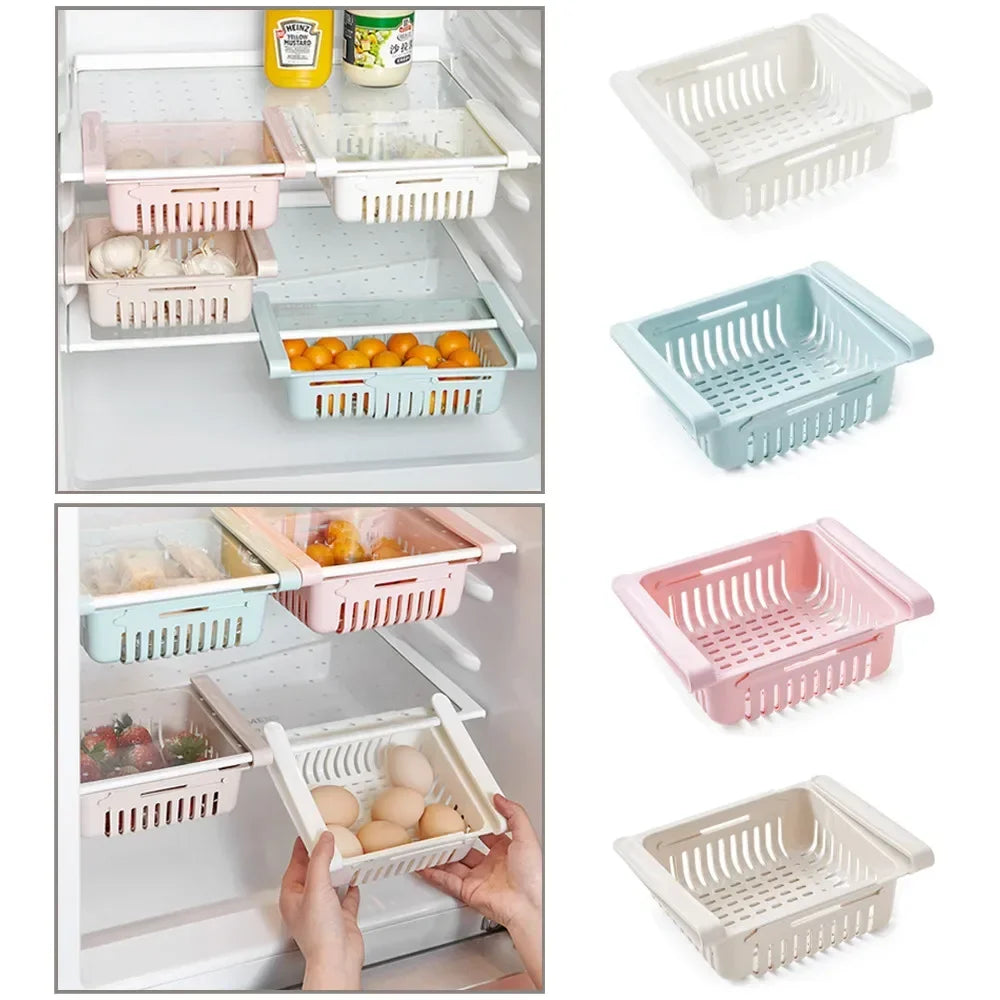 Fridge Organizer Storage Drawer Plastic Storage Box Container