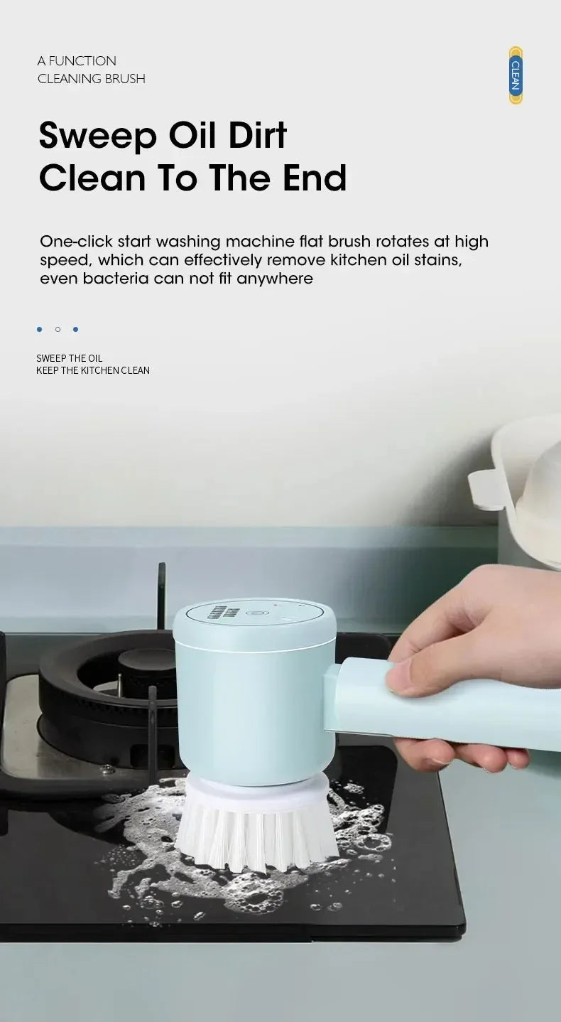 Electric Cleaning Brush Rotary Scrubber Bathroom Balcony Cleaning