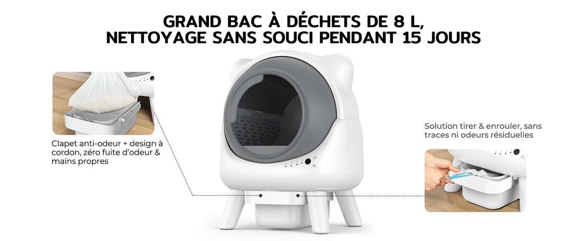 Open Litter Box Electric Self-Cleaning Cat Toilet 80l