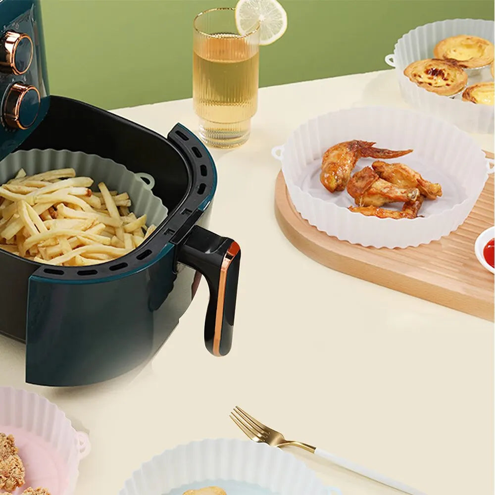 Silicone Mat Round Airfryer Inserts Heat Resistant Baking