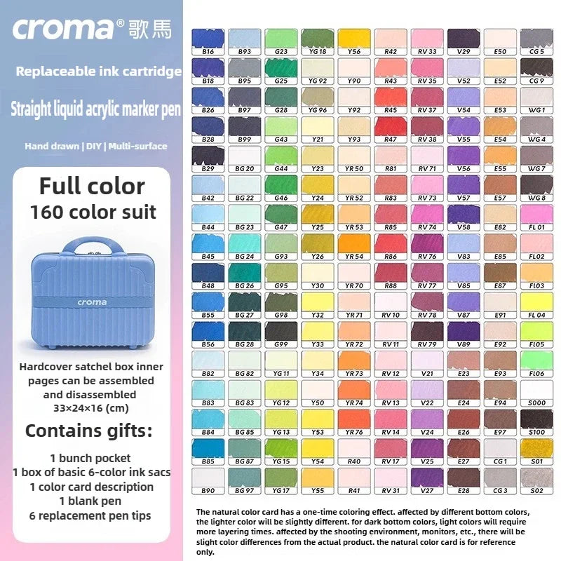 Croma 160/1 Colors Refillable Direct Liquid Acrylic Marker
