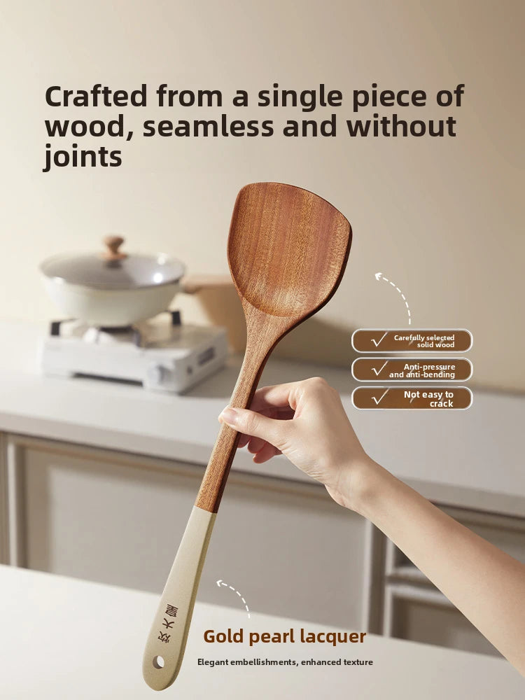 Cooker King Ebony Wood Cooking Utensils Heat Resistant