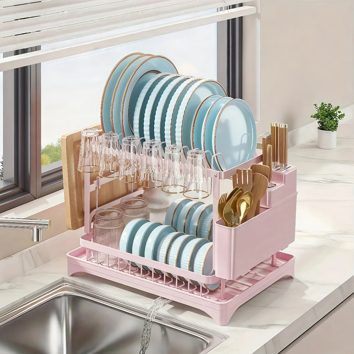 Dish Drying Rack Tier Dish Racks Counter Large