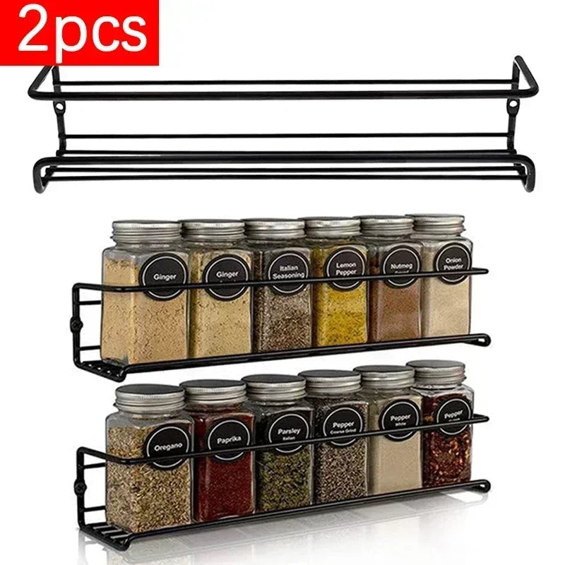 2pcs Organizer Metal Hanging Racks Restaurant Wall-Mounted