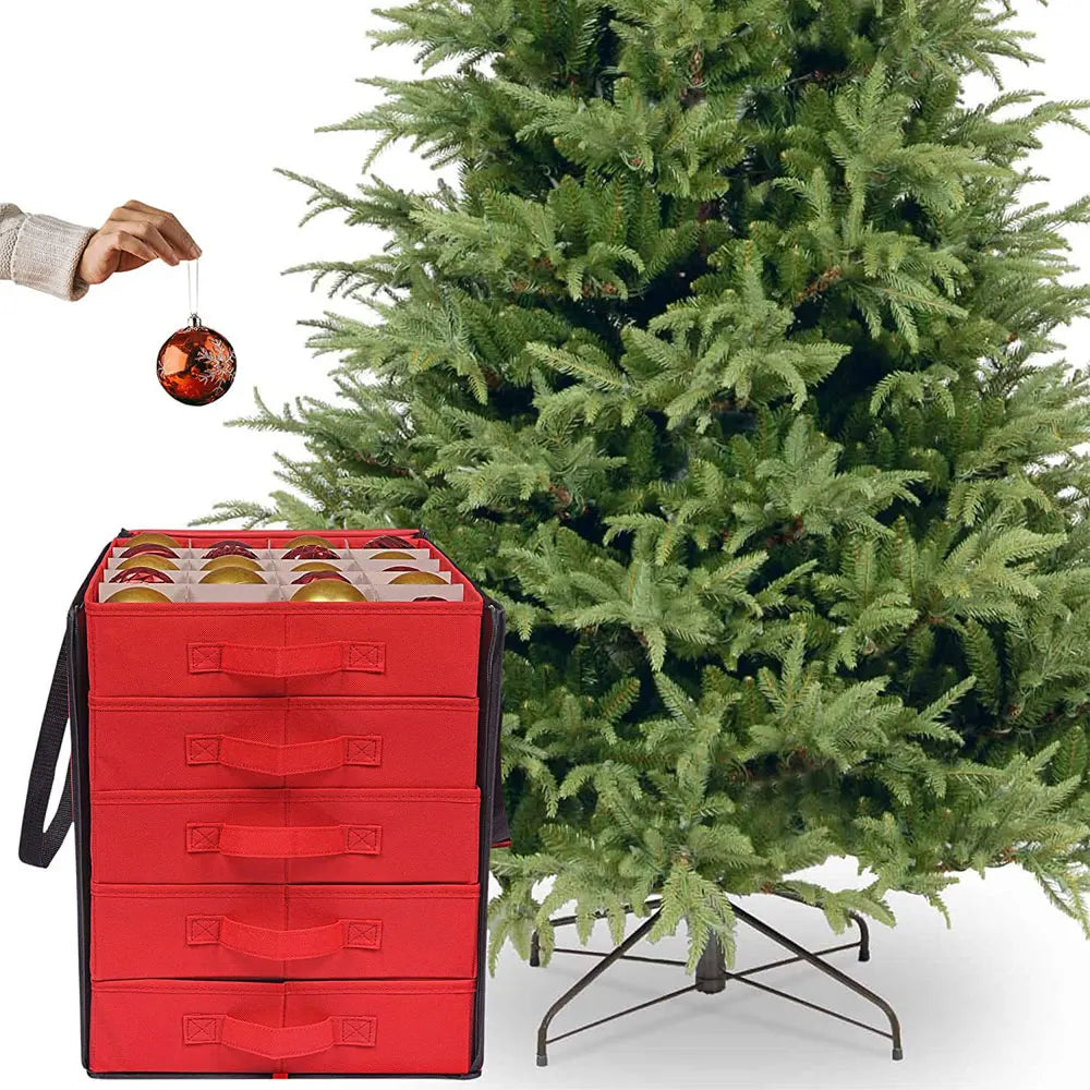 Christmas Ball Ornament Storage Box Layers Store Up