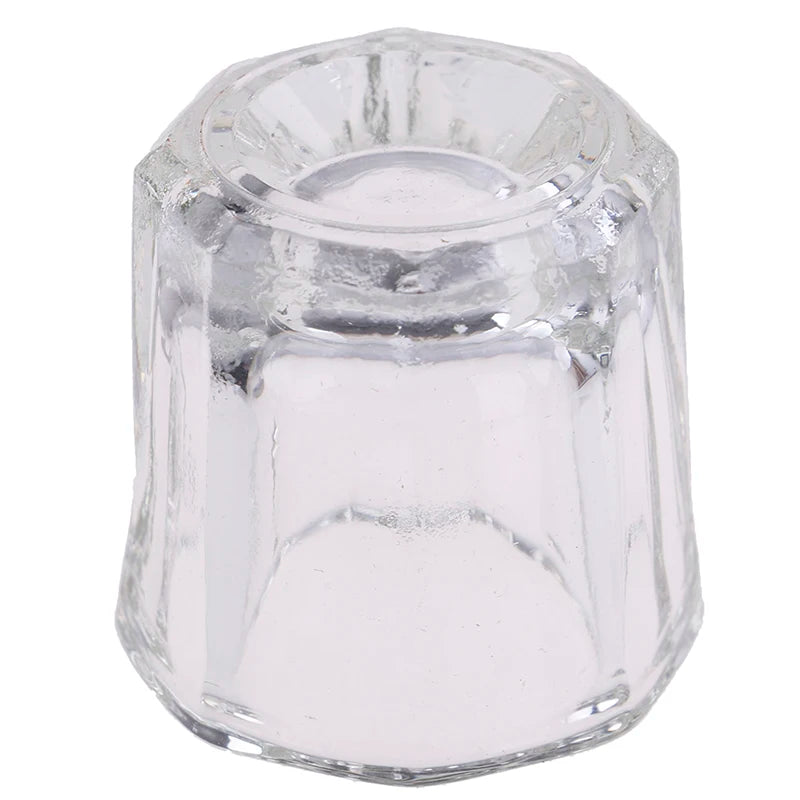 1xcosmetic Octagon Shaped Glass Dappen Dish Stainless Steel