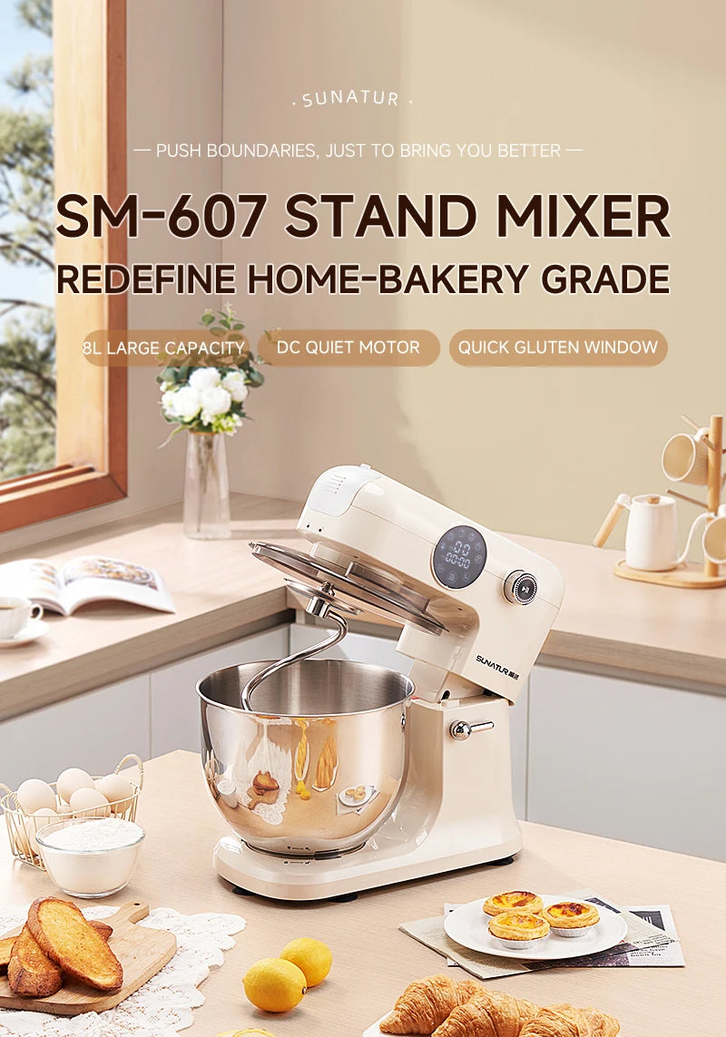 Shunran 8l Stand Mixer Dc Motor Automatic Dough