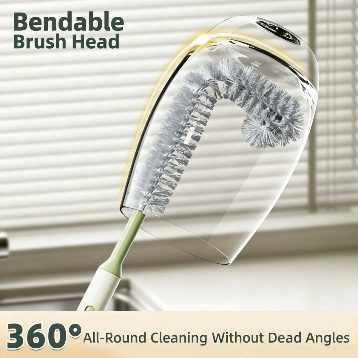 1/2pc Milk Bottle Brush Cup Scrubber Glass Cleaner