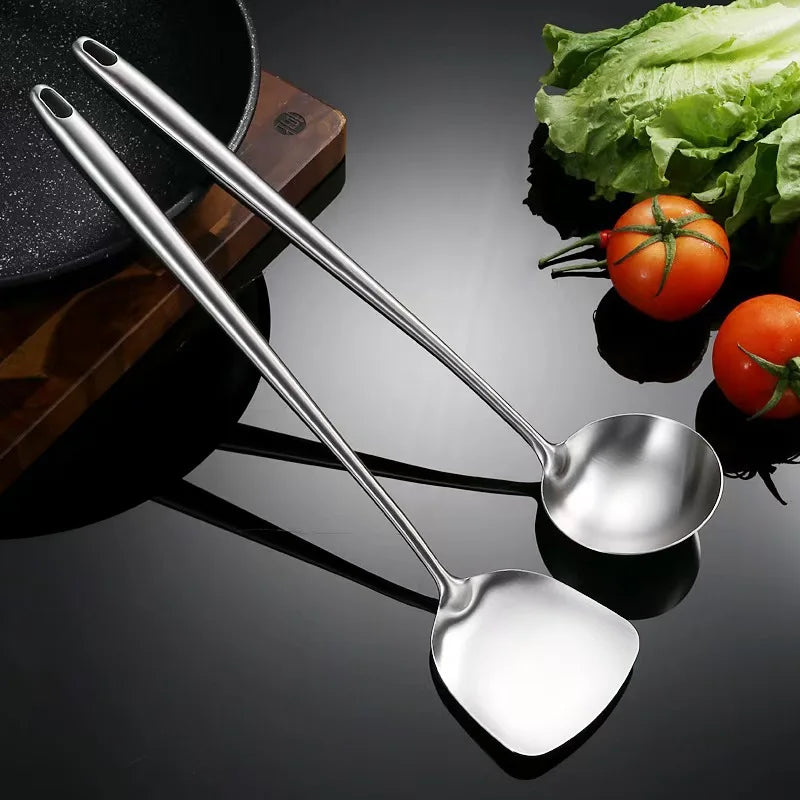 Utensils Food Stainless Steel Wok Spatula Ladle Skimmer