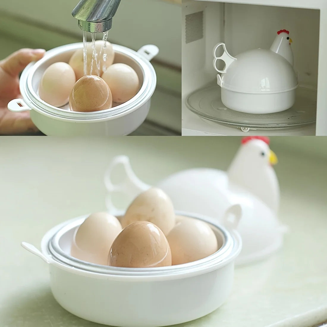 Lovely Chicken Shaped Egg Boiler Steamer Eggs 1egg