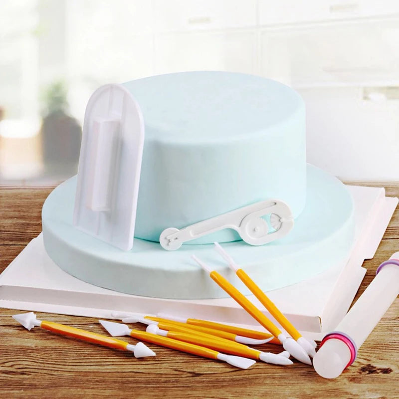 11pcs/Set Baking Cake Diy Paste Scraper Smoother Adjustable