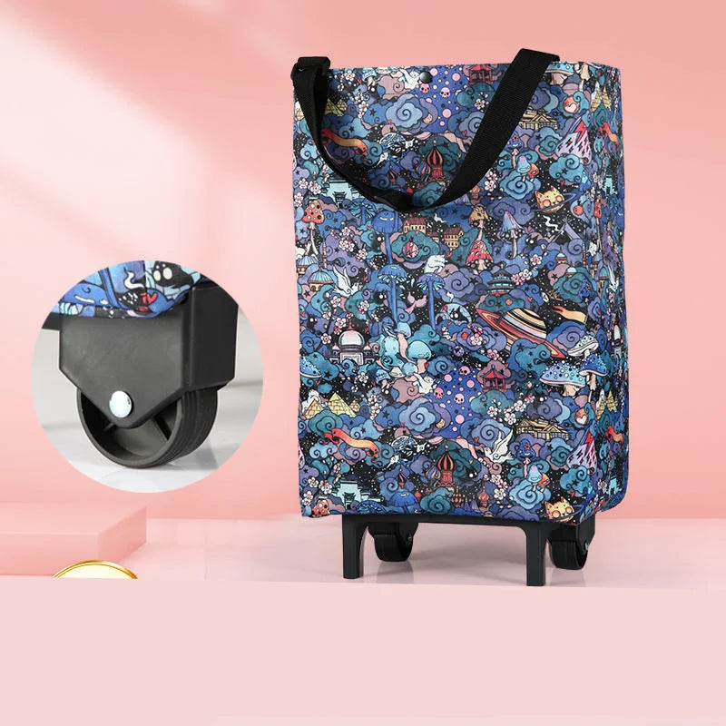 Folding Storage Bag High Capacity Shopping Food Organizer