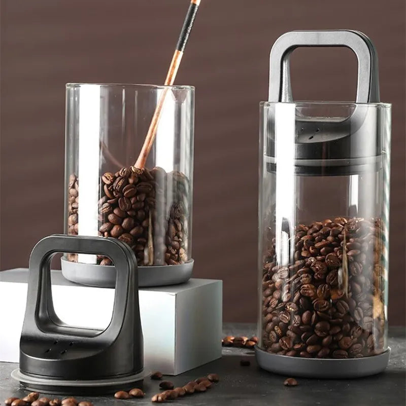 Glass Airtight Canister Food Container Tea Coffee Beans