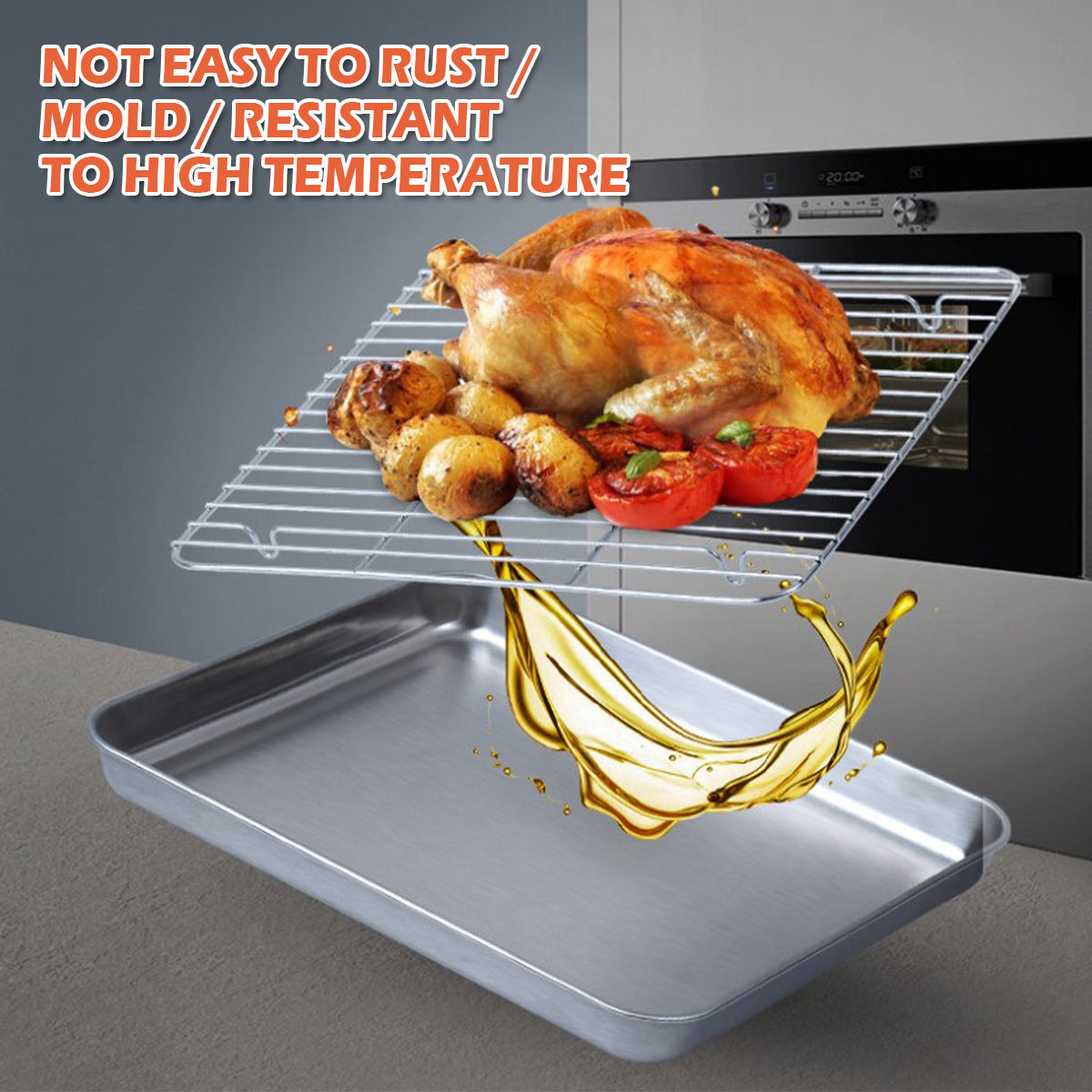 316 Stainless Steel Barbecue Tray Flat Chassis Multi